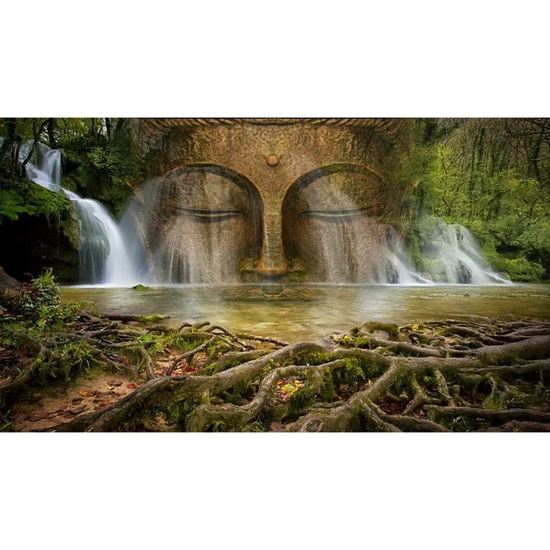 Buda en idílico paisaje selvático Arte y decoración Cuadros de Buda para tu Hogar Zen 